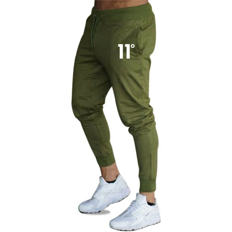 

New Men Workout Solid Sweatpants Autumn Joggers High Waist Slim Fit Pants Tracksuit Sportwear Men Gym Skinny Pants Long Trousers