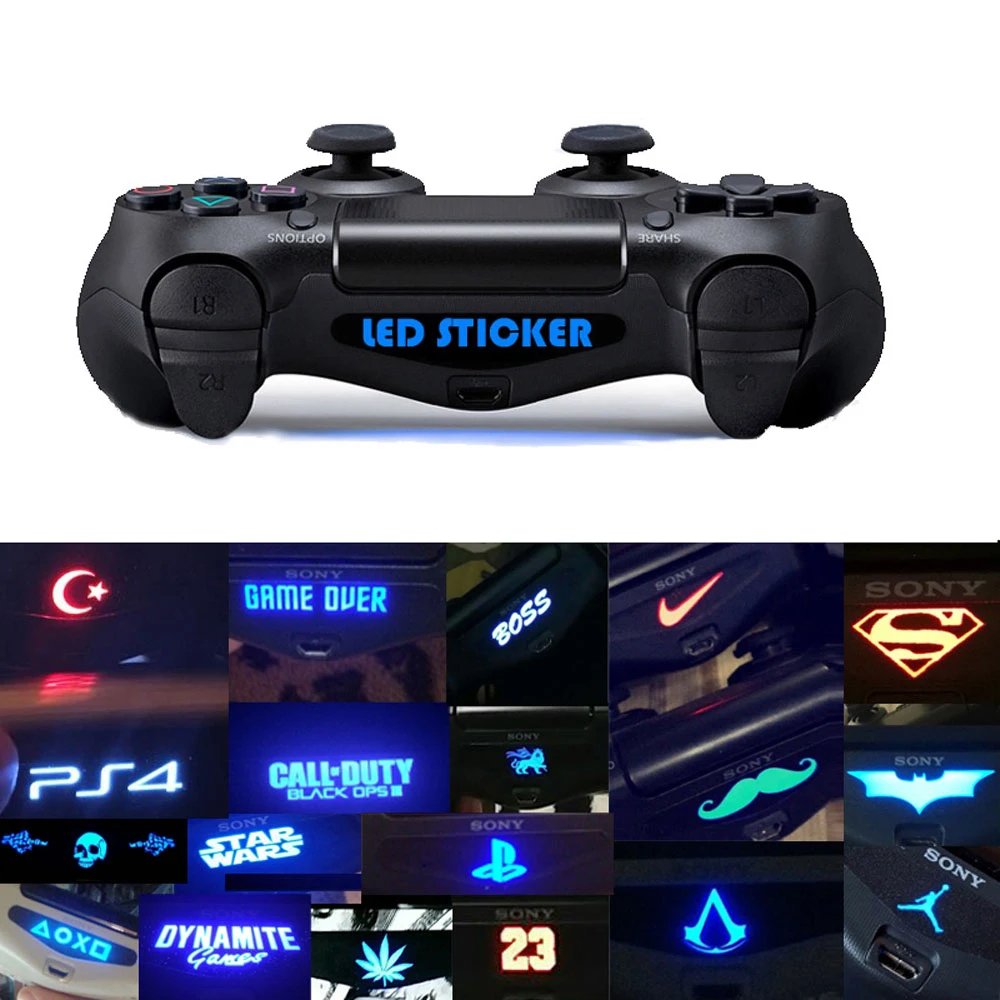 100 комплекты 40 в 1 Светодиодные наклейки чехол для Playstation 4 PS4 Pro тонкий контроллер
