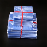 200pcs 7 5x20cm 2 9x7 8inch pvc heat shrink wrap packing bag transparent shrinkable film wrapping membarne retail packing bag