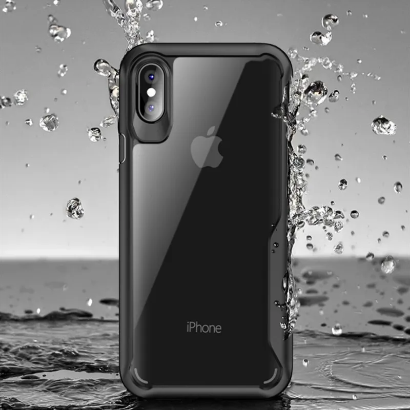 Акриловый ударопрочный чехол для телефона MaxGear iPhone 6 6s 7 8 Plus прозрачная задняя