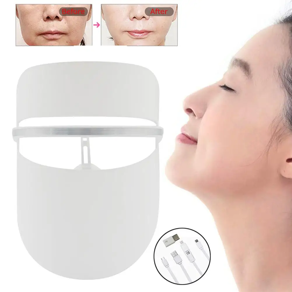

3 Color Red /Blue /Yellow LED Light Face Mask Skin Rejuvenation Wrinkle Removal Light Therapy For Healthy Skin Care