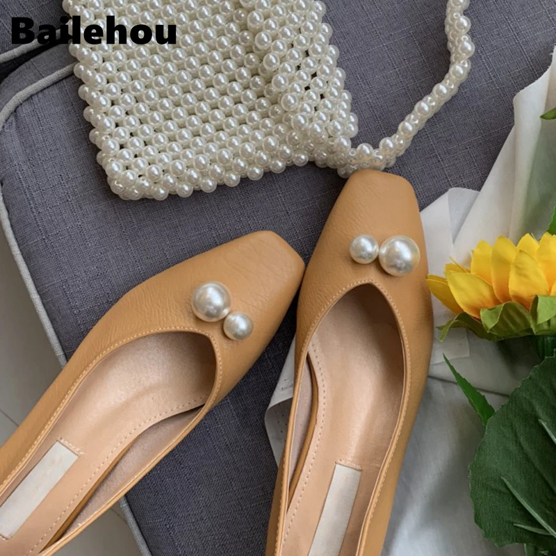 Bailehou/ г.; летние женские туфли-лодочки ярких цветов; туфли-лодочки на низком каблуке; женские туфли-лодочки без застежки на квадратном каблуке; обувь для работы