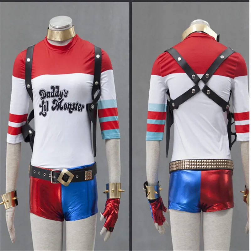 

High Quality Cosplay Joker Jacket Daddy's Lil Monster Clown Cosplay Costume Joker Pu Jacket
