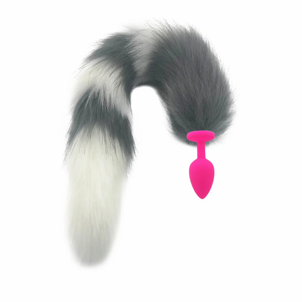 Анальная пробка из нержавеющей стали фетиш косплей животное лисий хвост