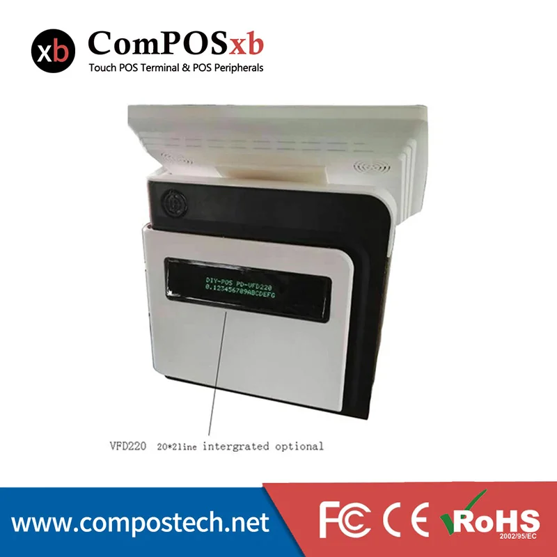 POS1618P Shenzhen ComPos дешевый 15 дюймовый чистый сенсорный экран все в одном POS терминал/POS