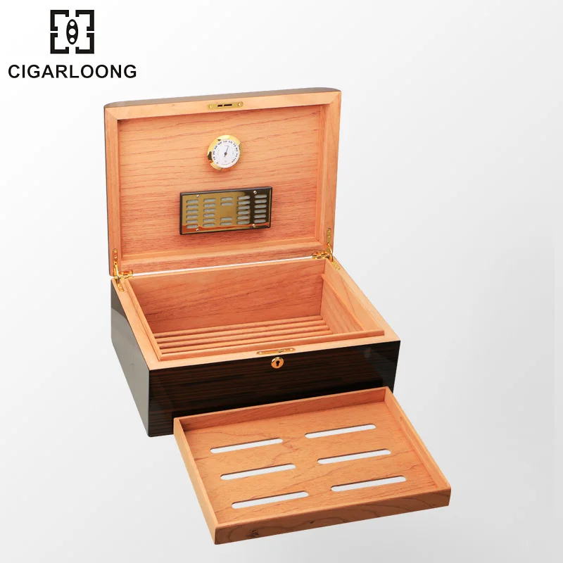 CIGARLOONG, коробка для сигар, деревянная коробка для сигар, хьюмидор для сигар с ручкой, увлажнитель для сигар, HH-105