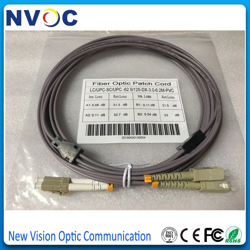 Бесплатная доставка LC/UPC SC/UPC DX мм 6 м бронированный патч корд LC SC многомодовый OM1 62