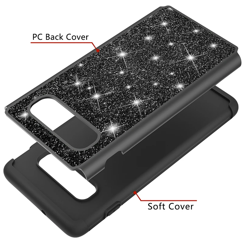 Силиконовый чехол сверкающий с блестками для samsung Galaxy S10 S9 plus мягкий из ТПУ задняя