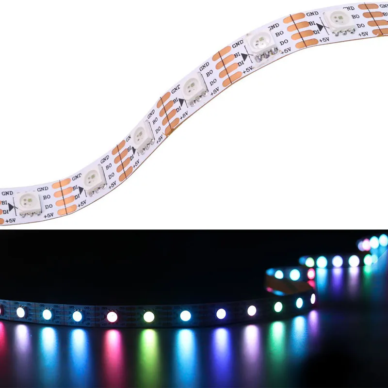 

5V Waterproof WS2813B 30/60/144Leds/M LED Strip Individually Addressable RGB Smart Pixel Strip1m/4m/5m WS2813 IC Black/White PCB