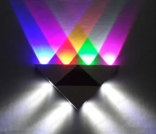 Dimmable/Not Up/Down 8W LED настенное бра светильник треугольная лампа диско холл ресторана