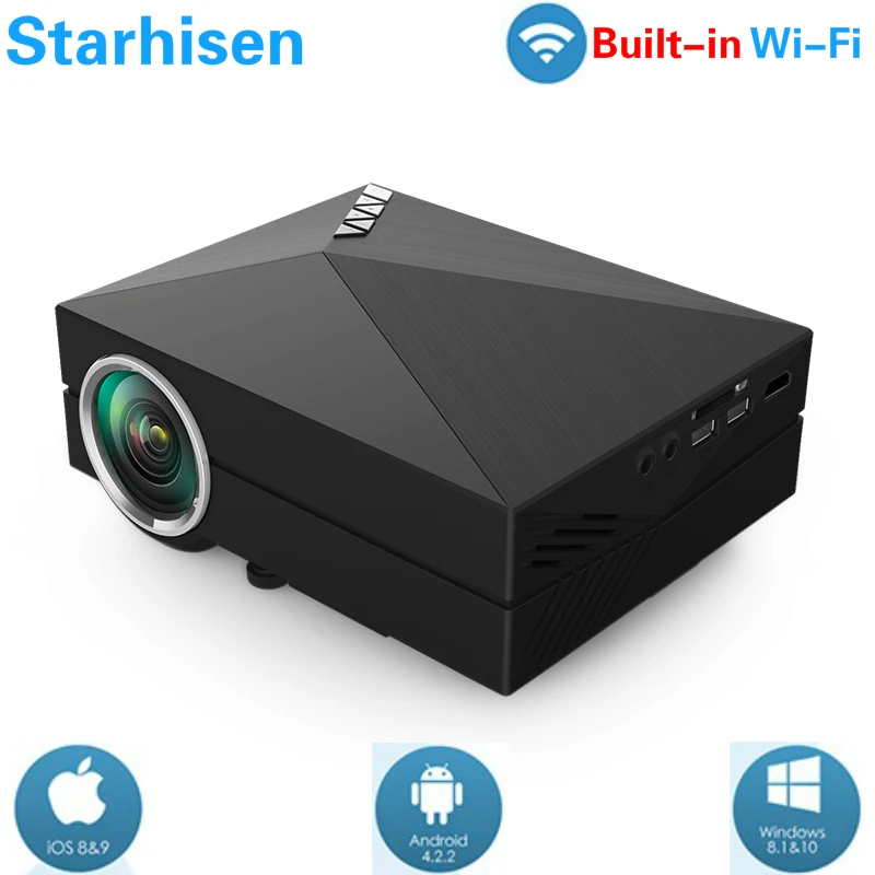 Новое поступление starhisen GM60A мини wifi проектор 1000 люмен светодиодный Беспроводной