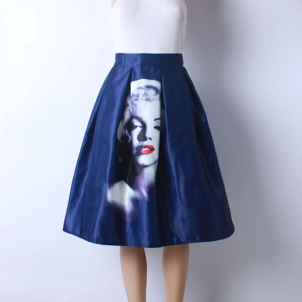 Женская атласная юбка новинка весны 2016 модное винтажное женское бальное платье