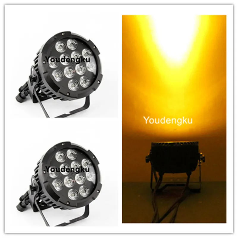 2 шт. led par 12x15 Вт rgbwa 5 в 1 тонкий 64 дежурное освещение dmx на плоской платформе из