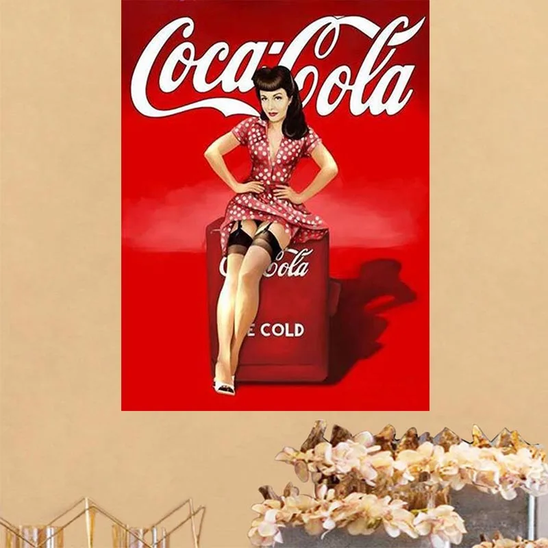 Le Fulan 5D DIY Алмазная картина Полный Круглый Ретро Cola винтажная Дамская Daimond картины