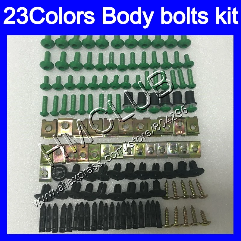 

Complete Fairing bolts kit For KAWASAKI NINJA ZZR400 93 94 95 96 ZZR 400 ZZR 600 ZZR600 97 98 99 00 Full Body screws Nuts screw