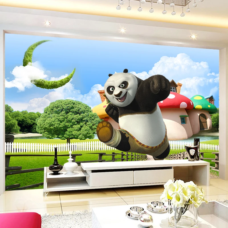JiaSheMeiJu пользовательские 3D фото обои мультфильм животных Кунг-фу Панда детская
