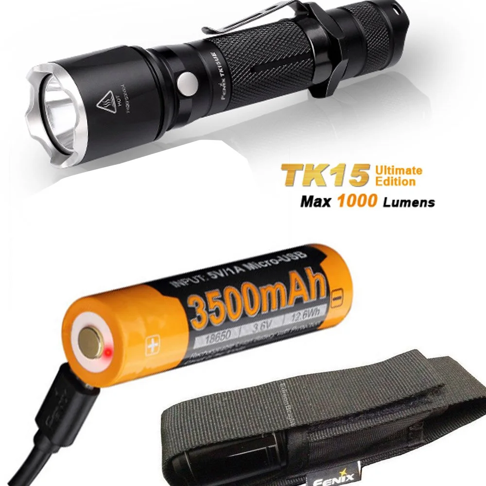 Fenix TK15UE (Ultimate) 2016 CREE светодиодный 1000 люмен Тактический плавный тусклый фонарь с