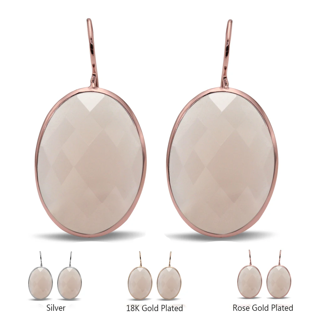 Лучший Лидер продаж 925 стерлингового серебра Большой розового цвета с украшением