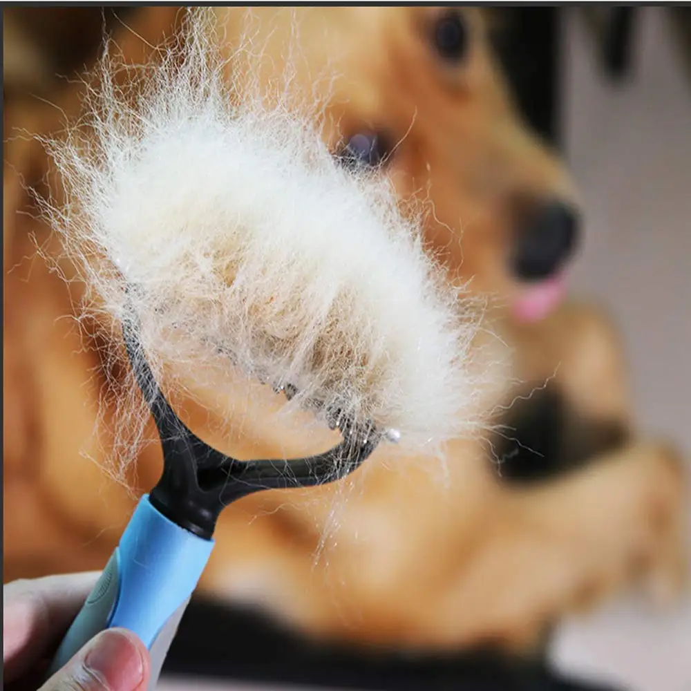 Pet мягкая нержавеющая двухсторонняя собака для домашних животных кошечка щетка