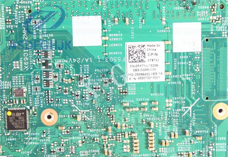 Для ноутбука Dell Inspiron 7568 Moederbord FX71J i7 6500 2 5 ГГц Φ FX71Jy 0FX71Jy 100% ТЕСТ ОК|Материнские