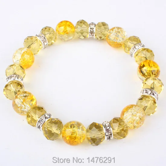 Разнообразные граненые взрывобезопасные бусины эластичный браслет 1 шт. |