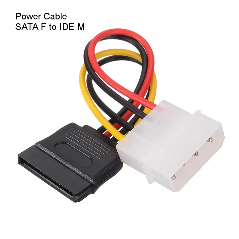Высококачественный Кабель питания SATA 15 Pin Female to Molex IDE 4 Male адаптер двойной кабель