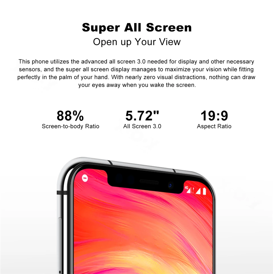 XGODY Dual 4G Sim смартфон Fluo N Face ID 5,7 дюймов 19:9 экран Android 8,1 мобильный телефон 3 ГБ+ 32 ГБ четырехъядерный 8 Мп камера