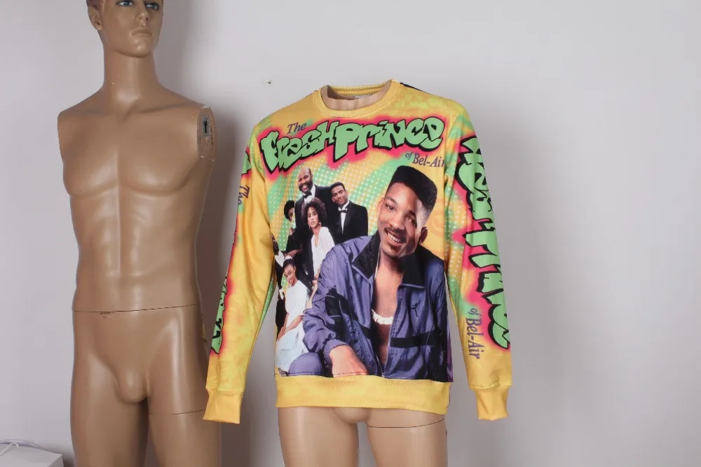 Реальный американский размер 3 стиля Свежий принц bel air 3D сублимационный принт