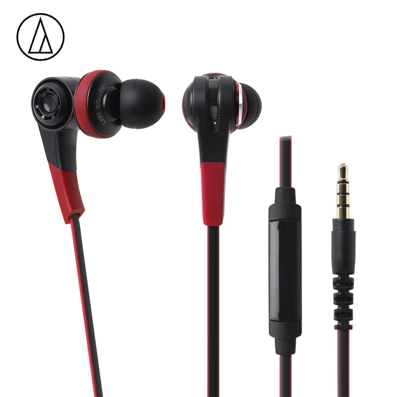 

Оригинальный Audio-Technica ATH-CKS770iS 3,5 мм проводные наушники с микрофоном динамический гарнитура тяжелый бас звуком для телефона планшет ноутбук