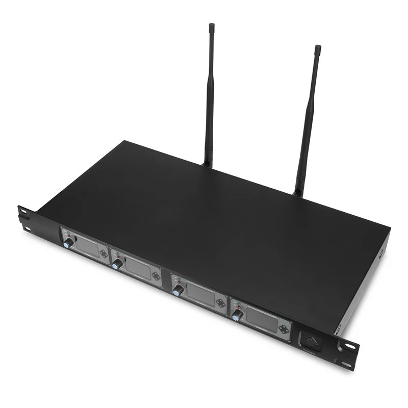 LEORY Профессиональная UHF Беспроводная микрофонная система 4 канала 4 петличный нагрудный беспроводной микрофон Микрофон Гарнитура с приемником