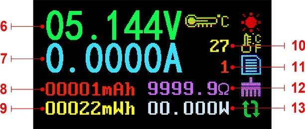 RD AT35 AT34 5 цифр USB 3,0 цветной ЖК-Вольтметр Амперметр Напряжение измеритель тока мультиметр Зарядка батареи банк питания USB Тестер