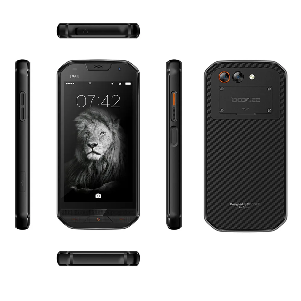 IP68 уровень DOOGEE S30 смартфон с боковым отпечатком пальца 2 Гб 16 Двойная камера 5580 мАч
