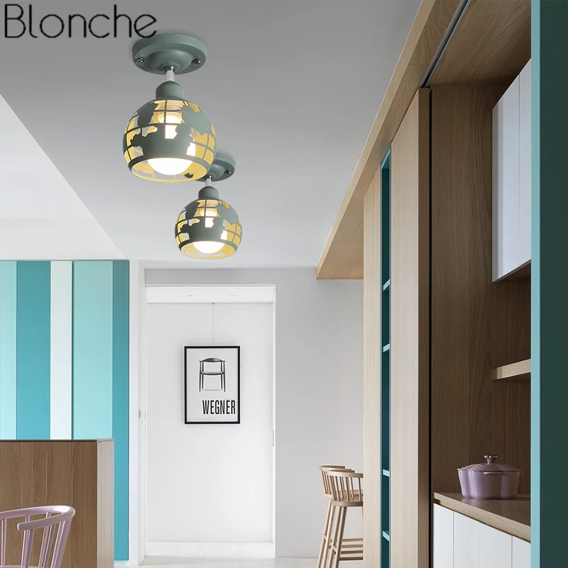 Скандинавские современные потолочные светильники для детей гостиной спальни