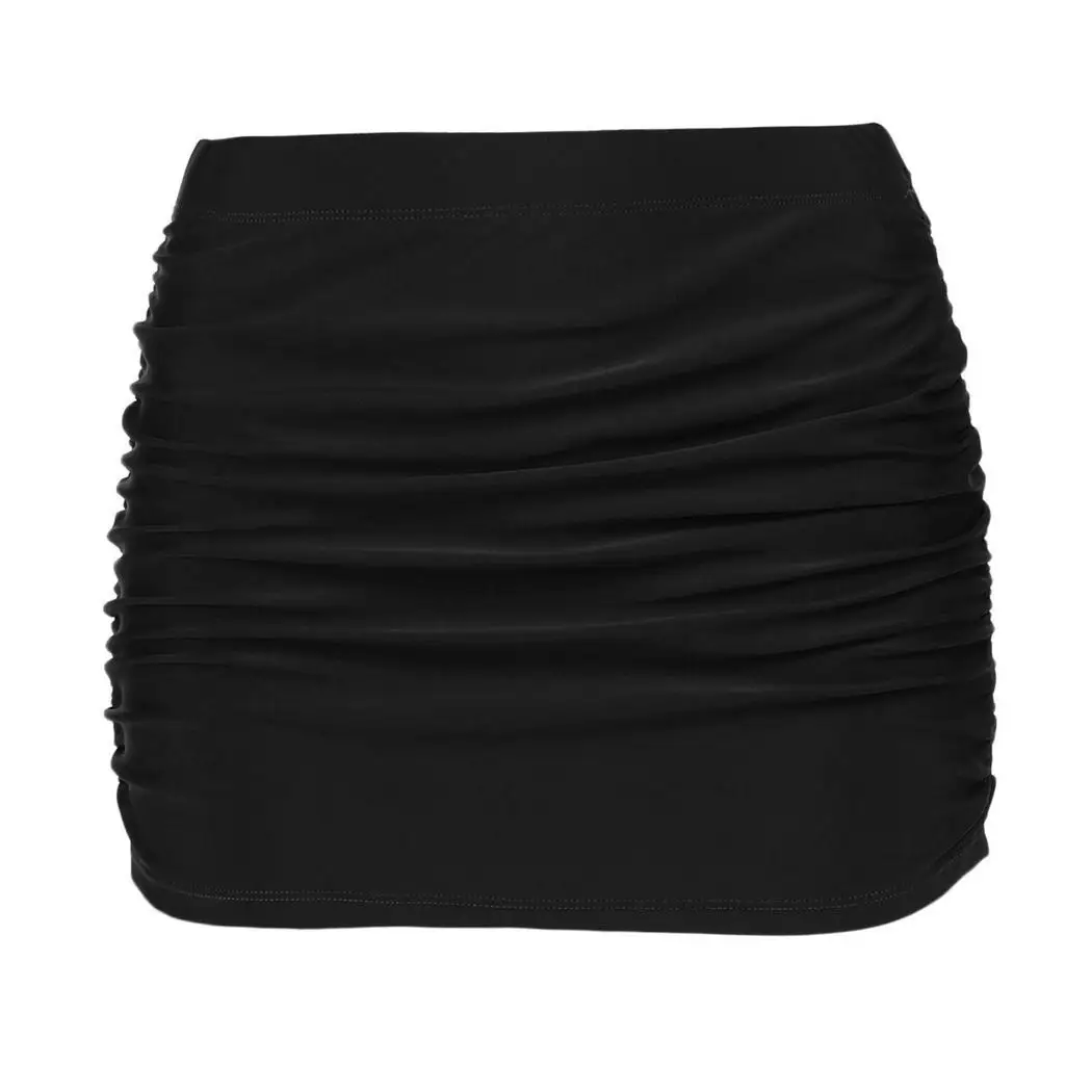 Women Pleated Swimwear Solid Floral Swim Summer Skirt Loose Swimming Wear Above Knee | Спорт и развлечения