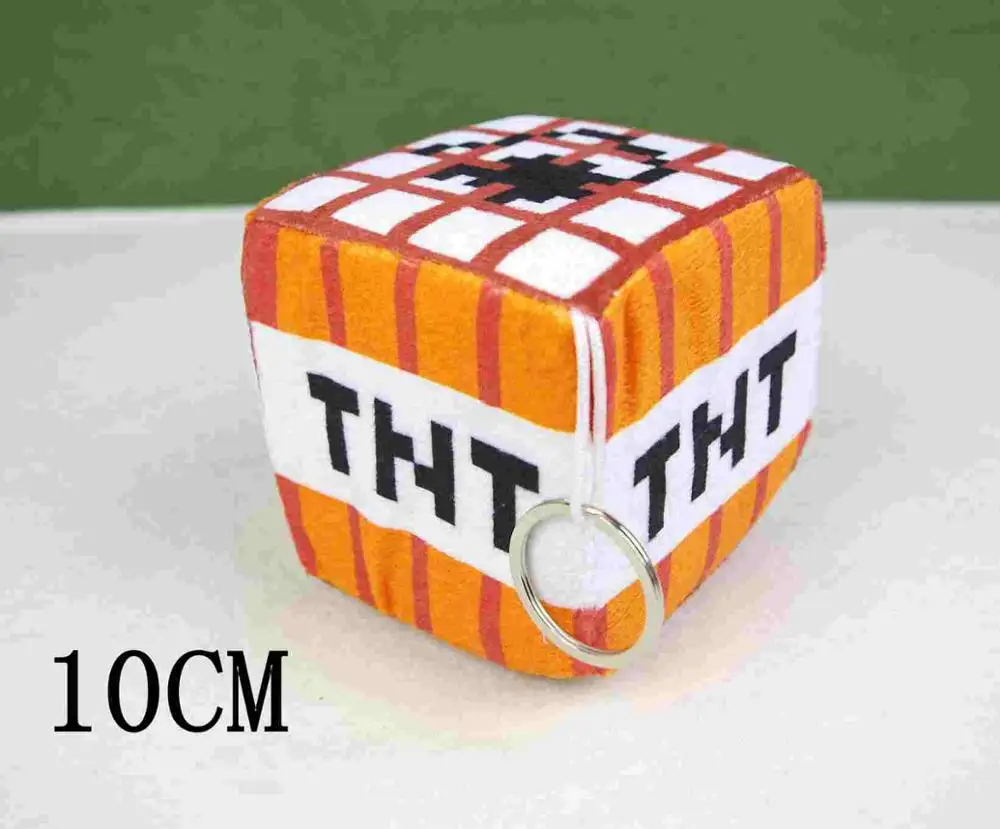 10cm tNT Игра Плюшевые криперы Скелет волк Стива корова привидение, паук летучая мышь плюшевые детские игрушки рождественские подарки - Цвет: 10cm tNT