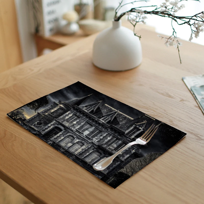 Скатерть в стиле ретро 42x32 см льняная скатерть с желтыми кленовыми листьями для