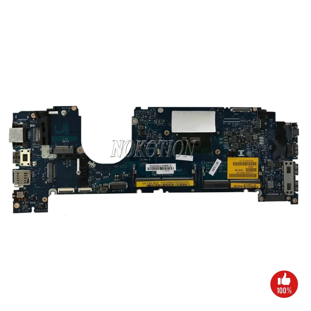 NOKOTION CN 0YN07V основная плата для DELL Latitude 7480 материнская ноутбука i7 7660U CPU CAZ20 LA