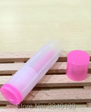 

5MLPP Proenvironment Lipstick Tube, Pink/Blue/Purple/Green/Yellow, Lip Balm with Rotating Cover, Translucent Balm Contain