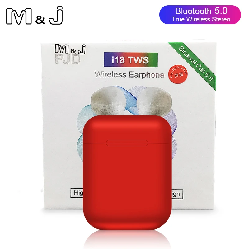 Наушники i18 TWS Bluetooth 5,0, беспроводные наушники, гарнитура с сенсорным управлением, 3D стерео наушники для i10 tws i12 Xiaomi i20 i30 i60 tws
