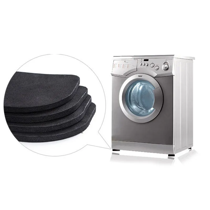 Нескользящий коврик с резиновыми ножками черный антивибрационный для