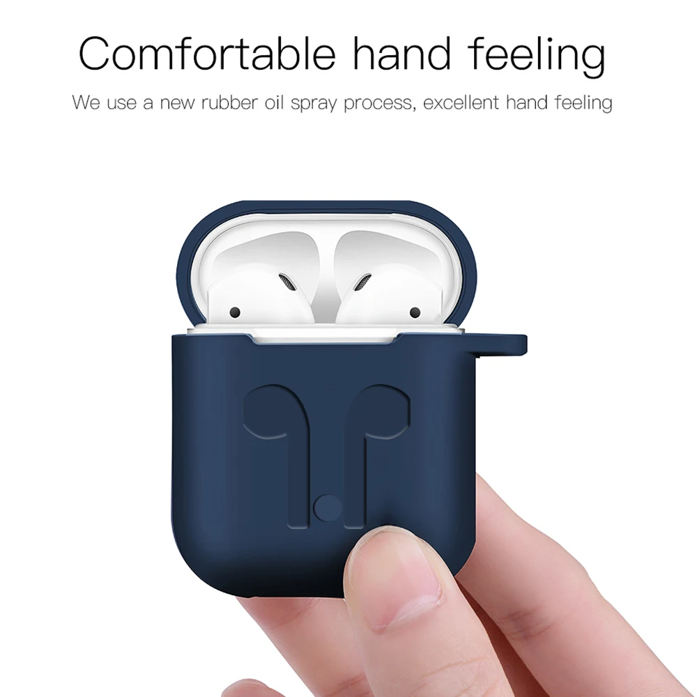 Мягкий силиконовый чехол для наушников с крюком гарнитура airpods противоударный