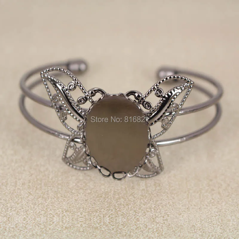 18x25 мм Овальный полый Φ лоток чистый кабошон филигранная фотография браслет