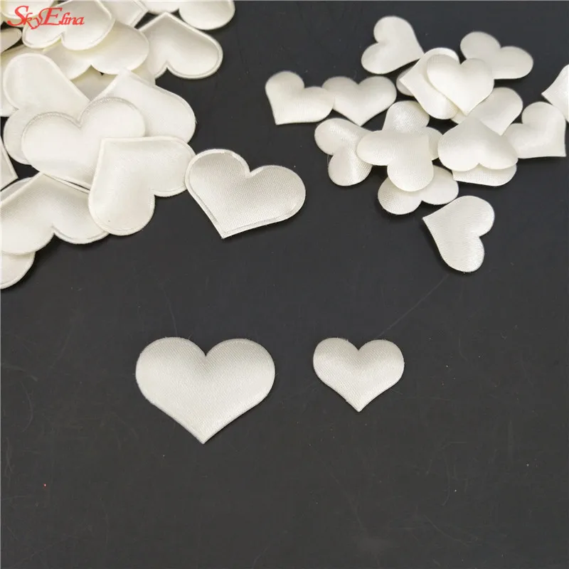 1000 шт 3 см Губка атласная ткань лепестки в форме сердца свадебные конфетти