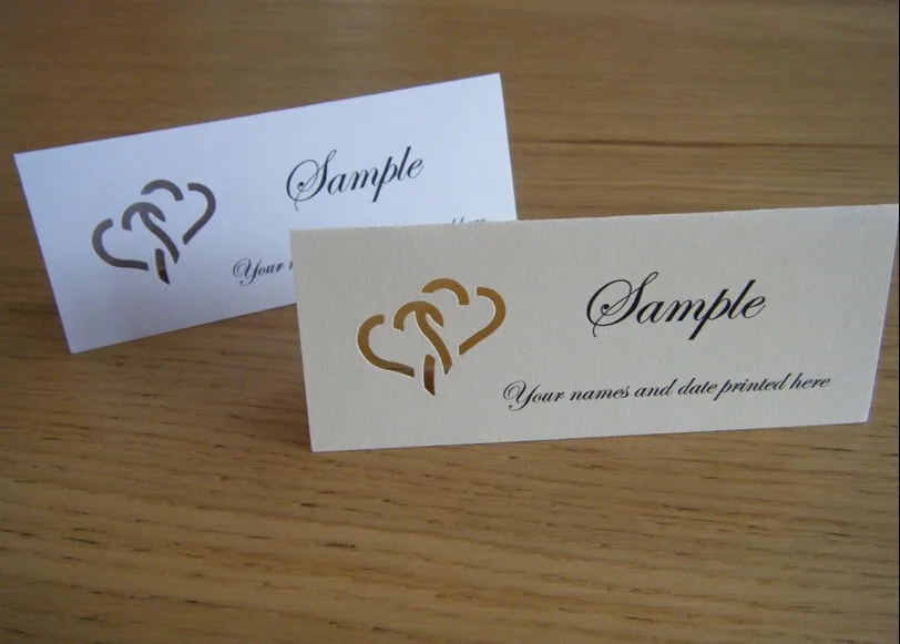 Лидер продаж открытки с именем в форме сердца стол для свадебной церемовечерние