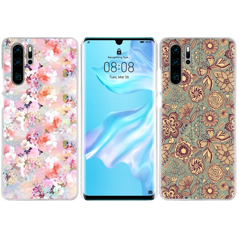 С цветочным принтом, мандалой чехол для huawei P20 P30 P Smart Nova 4 3i P10 P9 P8 mate 10 20 lite Pro Mini Жесткий ПК чехол для телефона