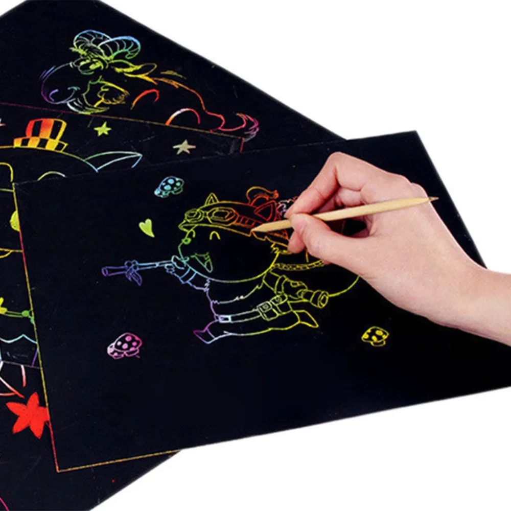 Волшебные дети Радуга нарисованная картина альбом для рисования творческие