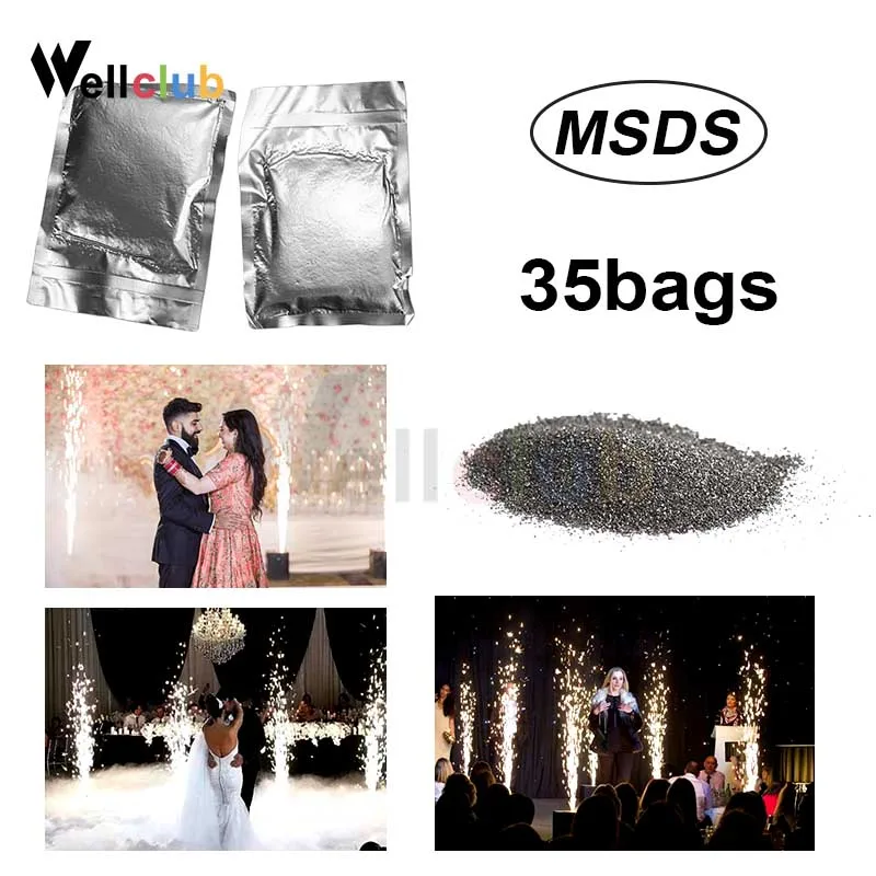 35 bag outdoor 5m 30/35/40/50 мешков Ti порошок 200 г/пакет Материал для холодной Spark фонтан, стилизованные под языки пламени машина Свадебные безопасности материала(MSDS порошок Сертификация - Цвет: 35 bag outdoor 5m