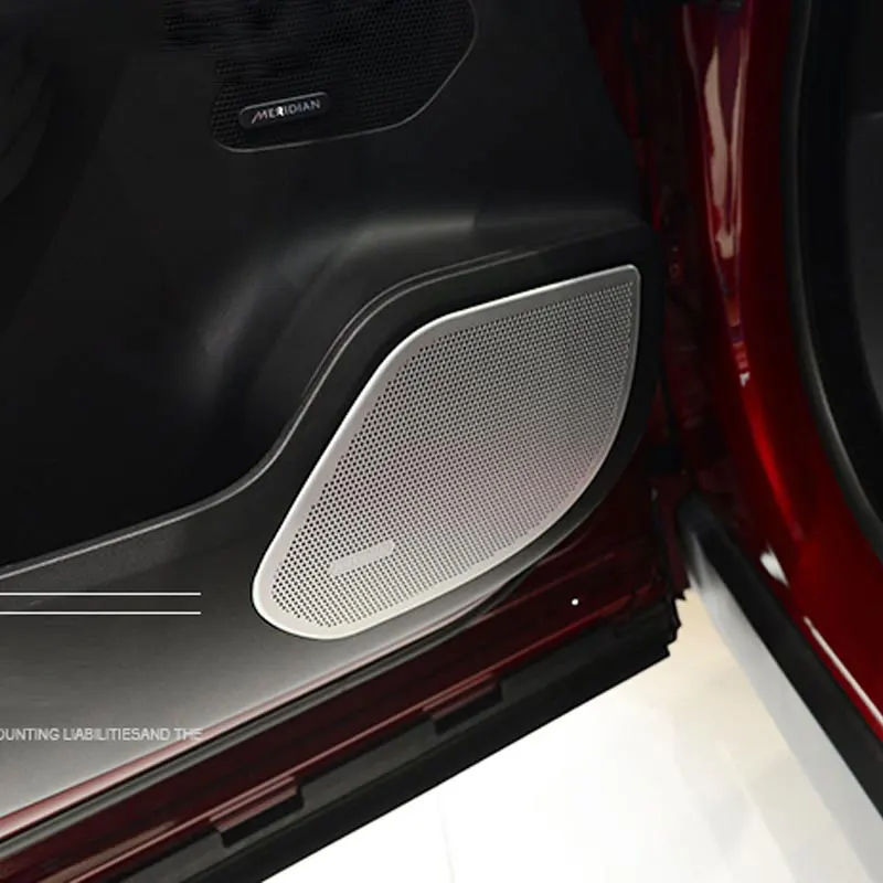 Per Jaguar F-Pace f pace 2016 Car Styling accessori cromati lega di alluminio Car Door Speaker Cover Trim Sticker 4 pz/set