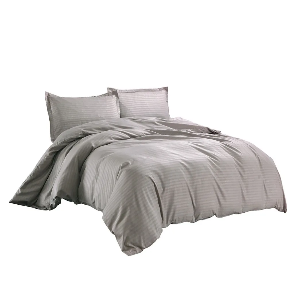 Пододеяльник набор полиэстер постельного белья отель атласная полоса сплошной