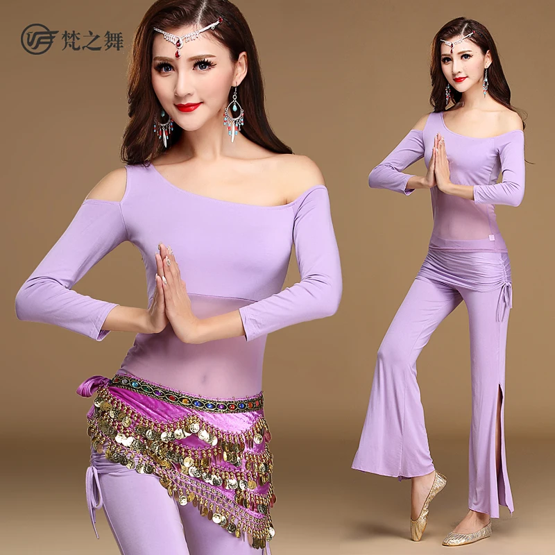Набор костюма для танца живота Профессиональный Bellydance топ+ брюки костюмы для женщин S431+ k477